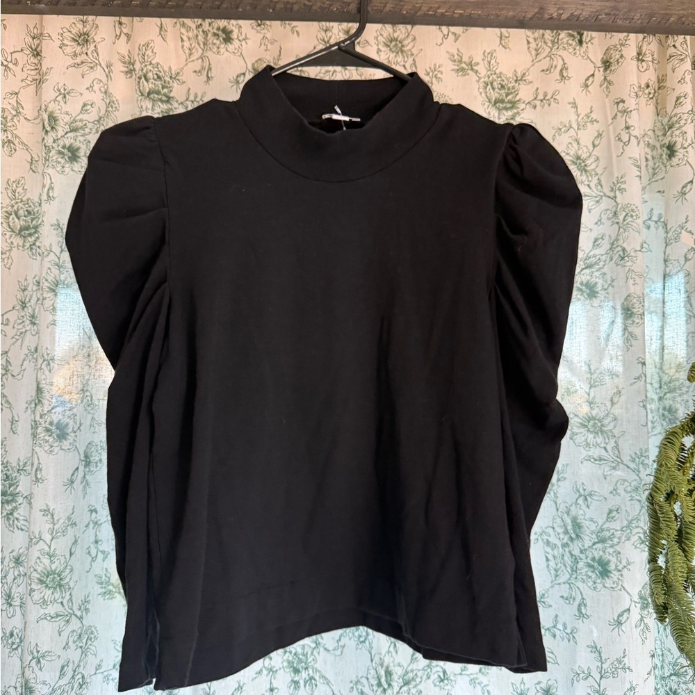 French Terry Puff Sleeve Sweatshirt - Picture 2 of 4